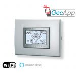 Green Wi-Fi recessed programmable thermostat