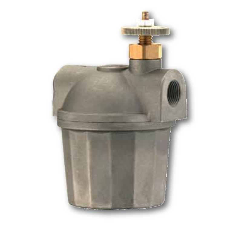 Diesel filters with aluminium bowl and shut-off valve