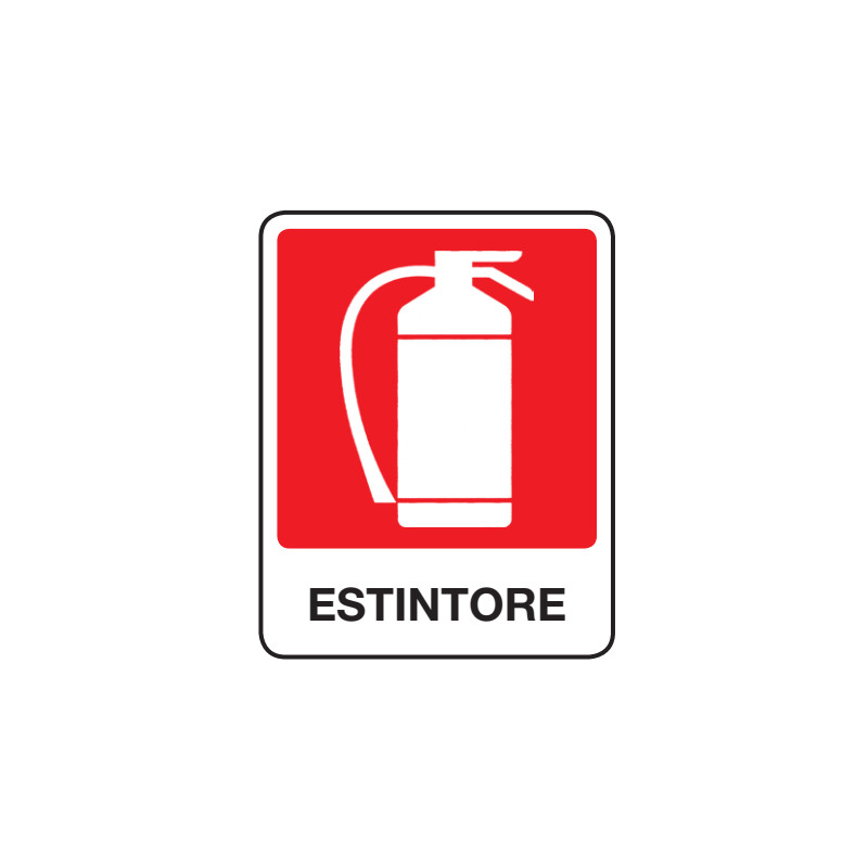Segnaletica con dicitura: Estintore