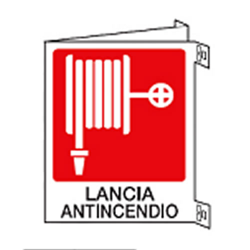 Segnaletica con dicitura: Lancia antincendio