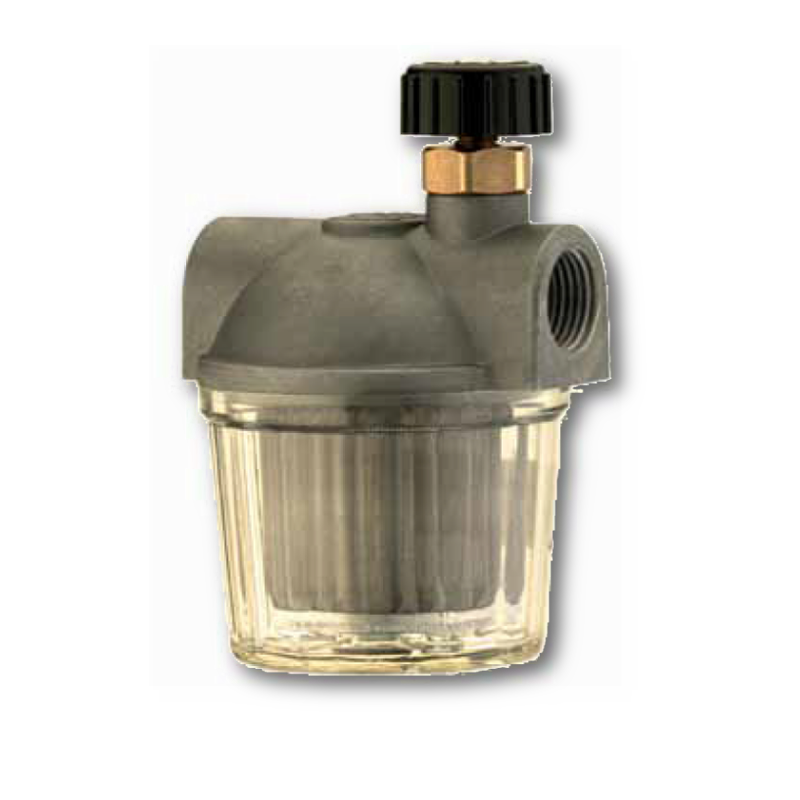 Diesel filters with plastic bowl and valve