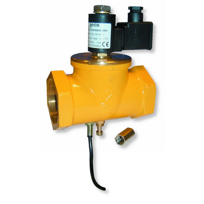 GAS SOLENOID VALVES N.C. 550 mbar WITH MAGNETIC SENSOR